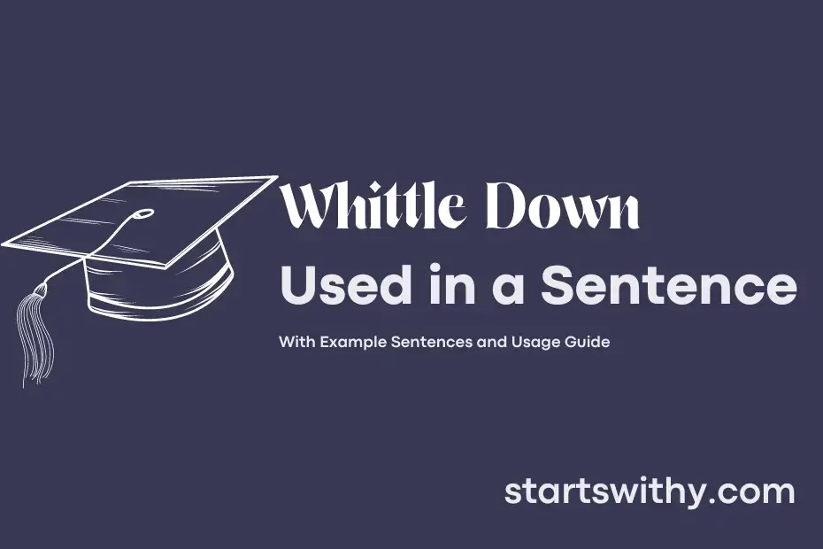 Sentence with Whittle Down