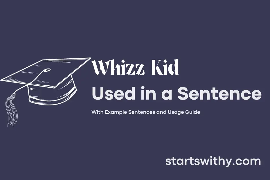 Sentence with Whizz Kid